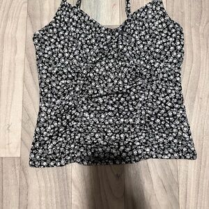 Ambiance Black and White Floral Top